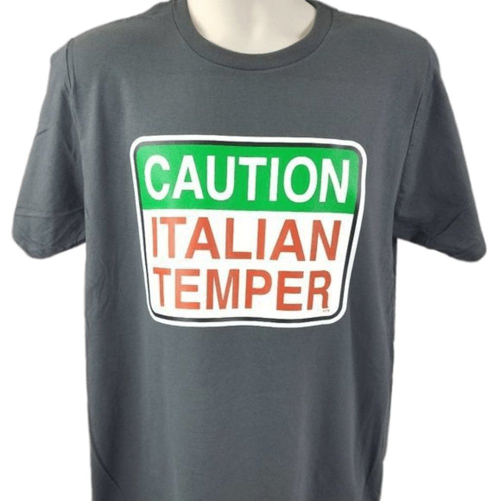 4 Caution Italian Temper Unisex Graphic Shirt Funny Italians Italy Pride Rome